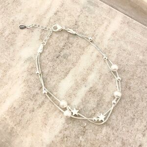 925 Sterling Silver Star Bracelet Silver Bead Bracelet Dainty Silver Bracelet
